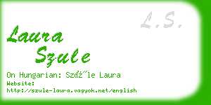 laura szule business card